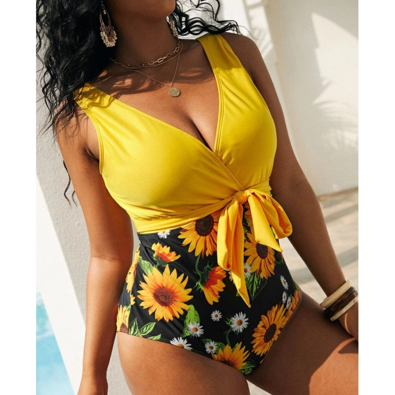 Sexy One-Piece Large Size Swimwear 2022 Push Up Women Plus Size Swimsuit Closed Bodysuit Female Bathing Suit For Pool Beachwear