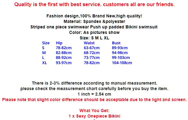 2019 Summer New Stripped One-Piece Swimsuit Women Bathing Suit Swimwear Beachwear Women One Piece Bikinis