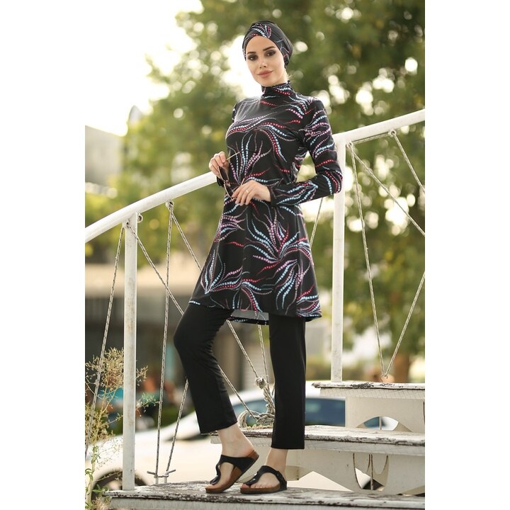 Muslim Modest Swimwear Hijab Swimsuit Women Swimming Suit Cover Ups Burkini Hijabs For Woman Islamic Long Sleeve Swim Bathing
