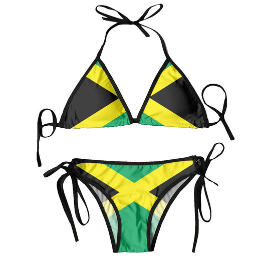 Sexy Brazilian Thong Bikini Mujer Swimwear Women 2022 Jamaica Flag Summer Beachwear