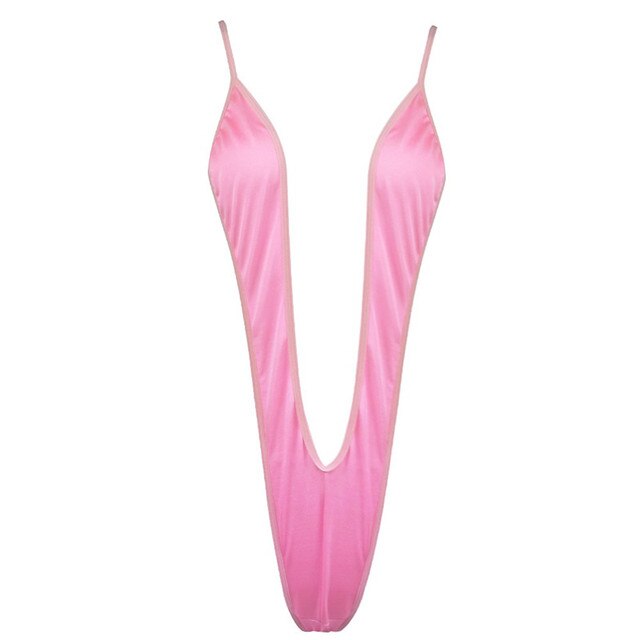 Womens Bikini Swimsuit Thong G-string Monokini Underwear Bodysuit Swimwear One Piece Over The Shoulder Stretch Singlet Bodysuit
