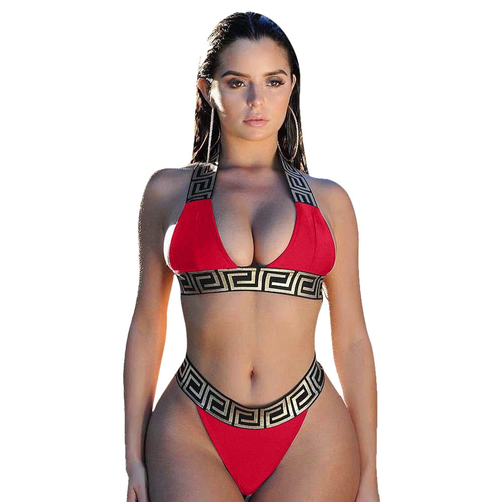 Designers Luxury Swimwear Bandage Swimsuit Sexy Bikini Set Women Crop Top Bikinis Mujer Separate Fused Swimming Suit Biquini