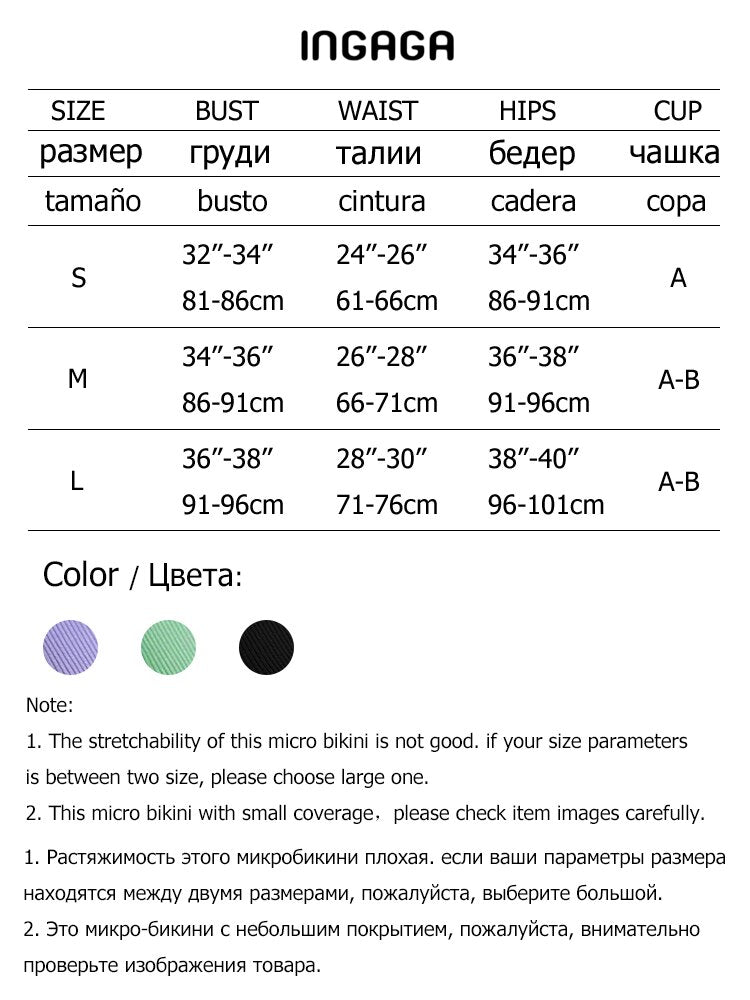 Sexy Ribbed Bikinis Women's Swimsuit 2023 New Swimwear Biquinis Set Bathing Suits Solid Beachwear Swimming Suit for Women