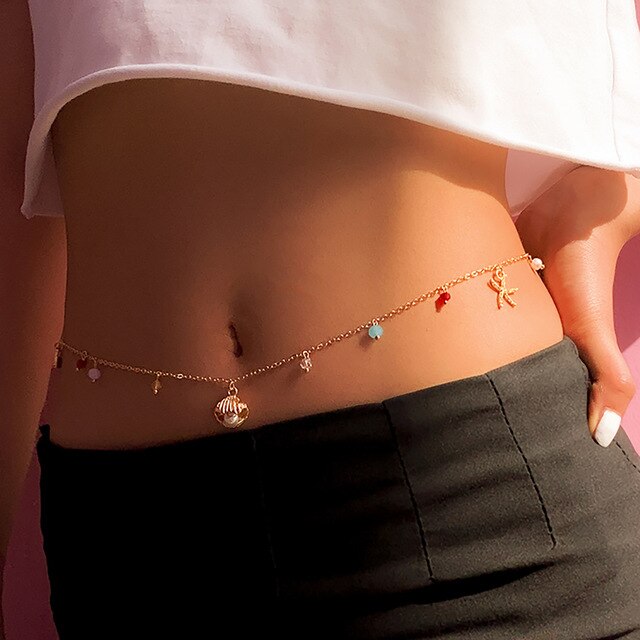 1pcs Belly Waist Chain Body Jewelry Women Sexy Chain Bikini Beach Body Chain Vintage Charm Jewelry