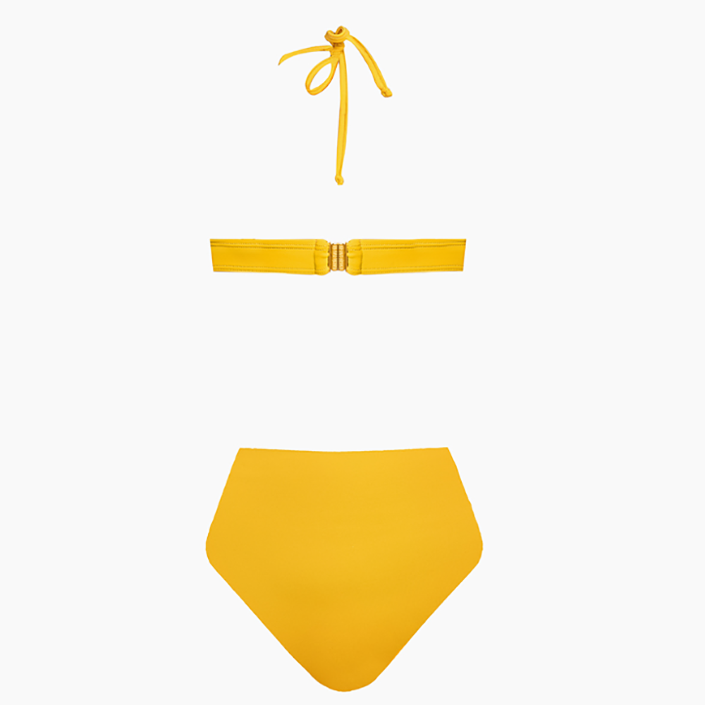 Solid Color One Piece Bikini Sexy Hollow Halter Swimsuit Backless High Waist Slim Swimwear Ladies Fashion 2022 Summer Beachwear