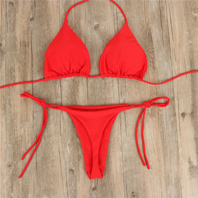 Brazilian Push Up Padded Thong Bikini Set