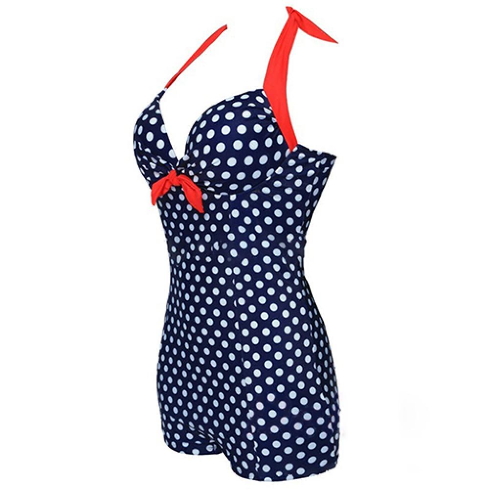 Sexy Monokini Women Playsuits Dotted Print One Piece Bikinis Swimsuit Women Swimming Suit Female Bodysuits biquinis feminino