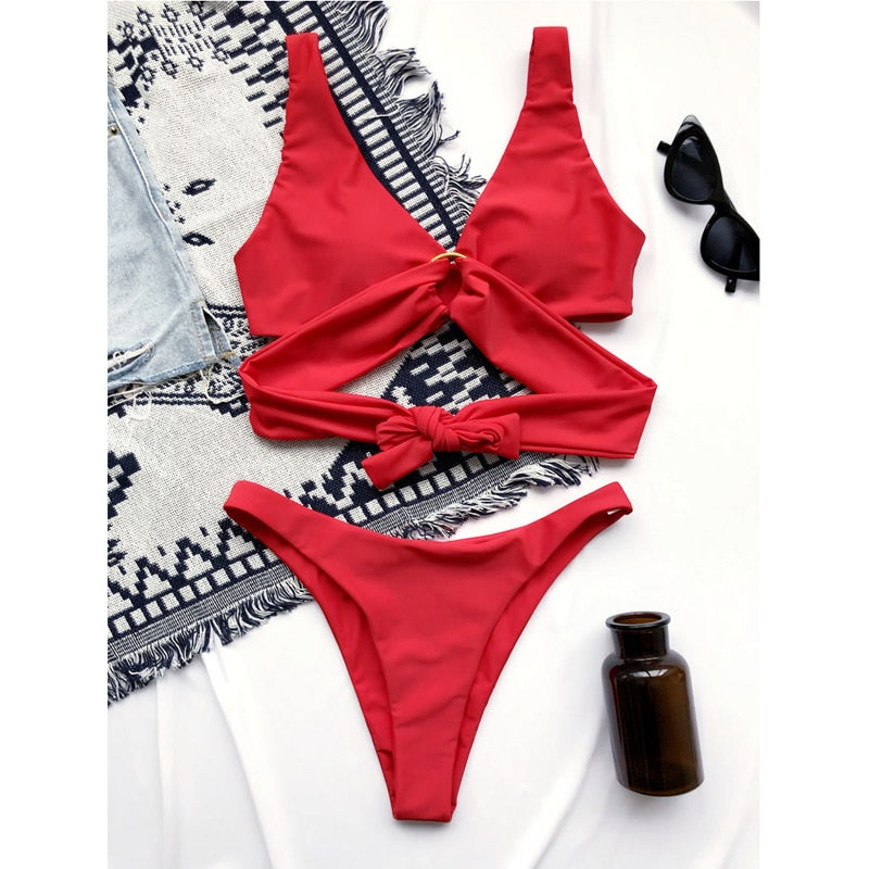 Push Up Bikini 2021 Sexy Bikini Set Women Swimwear Bathing Suit Swimsuit Female Swimming Suit Bandage Swimsuit Thong Bikini