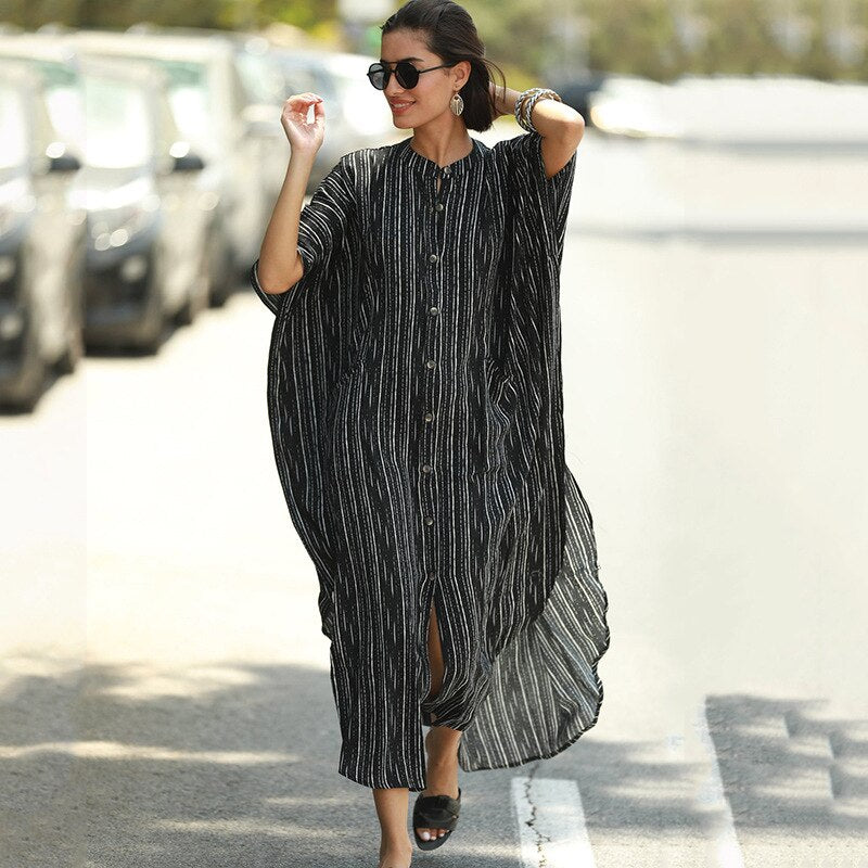 Women Plus Size Caftan Swimsuit Cover Ups for Swimwear Kaftan Beach Maxi Dress Ropa Mujer Vestido Playa