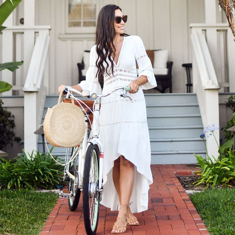 Crochet Knit Beach Cover Up Dress