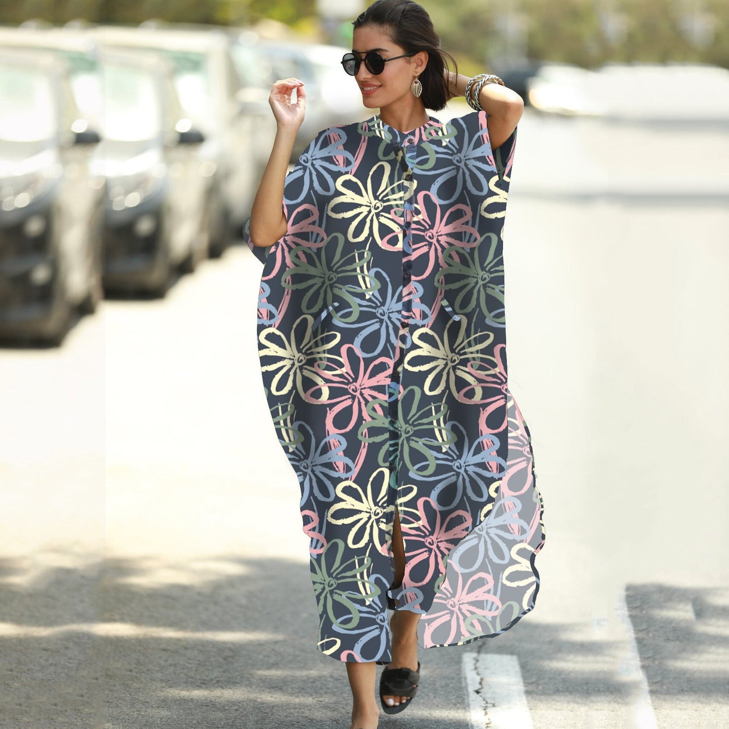 Women Plus Size Caftan Swimsuit Cover Ups for Swimwear Kaftan Beach Maxi Dress Ropa Mujer Vestido Playa