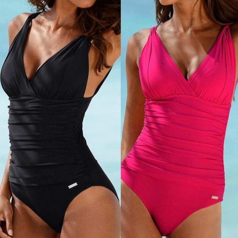 Sexy Large Size Swimwear Women One Piece Plus Size Swimsuit Closed Push Up Swimsuits Body 2022 Female Beach Wear Bathing Suit