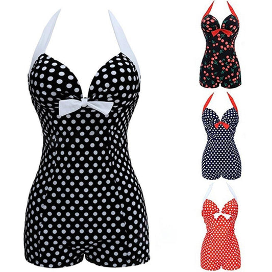 Sexy Monokini Women Playsuits Dotted Print One Piece Bikinis Swimsuit Women Swimming Suit Female Bodysuits biquinis feminino