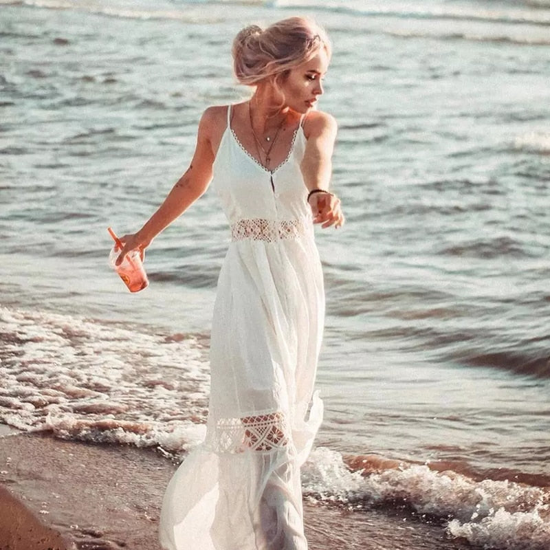 Crochet Knit Beach Cover Up Dress