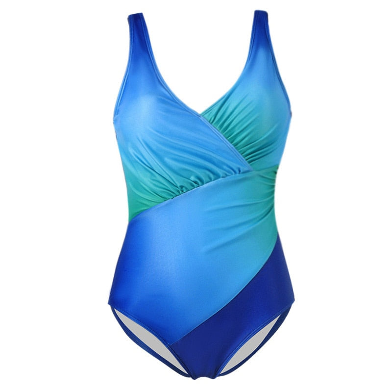 Sexy 5XL One-Piece Large Size Swimwear With Push Up Women Plus Size Swimsuit Closed Body Female Bathing Suit For Pool Beach Wear