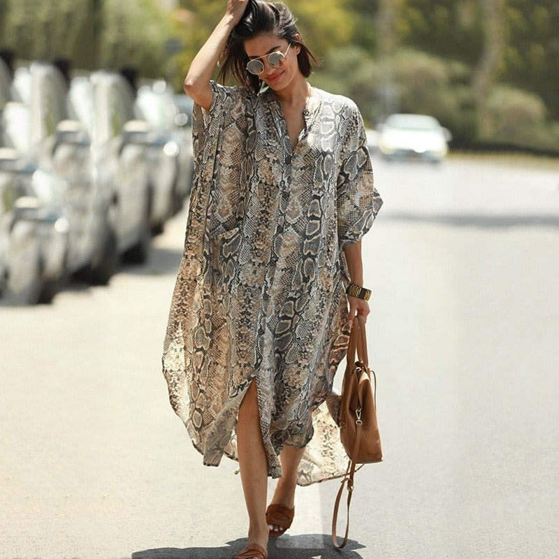 Women Plus Size Caftan Swimsuit Cover Ups for Swimwear Kaftan Beach Maxi Dress Ropa Mujer Vestido Playa
