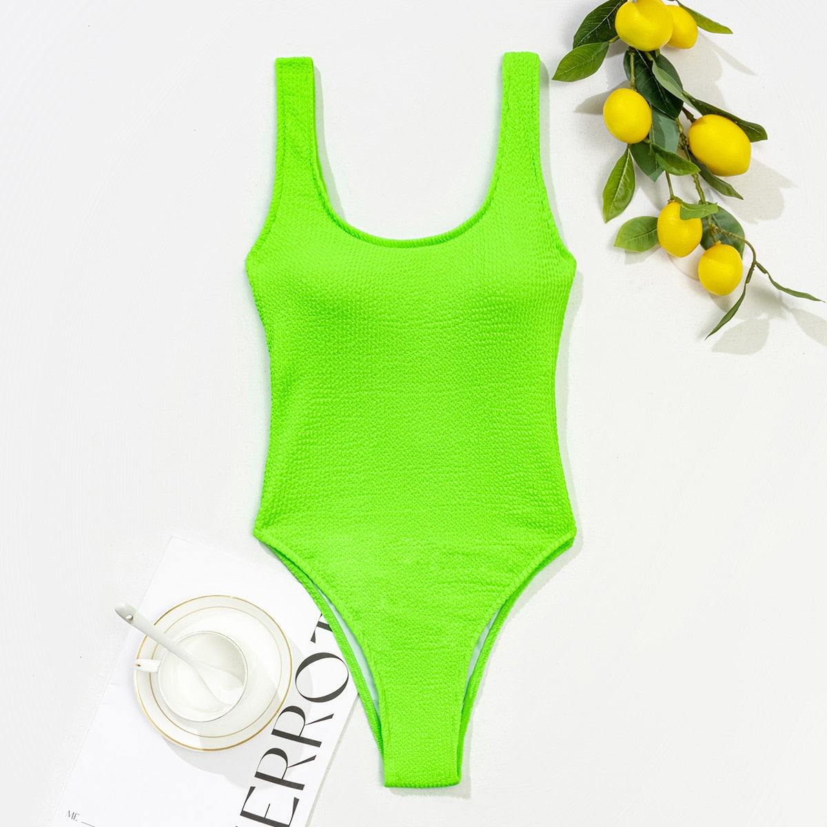 Thong 2022 Sexy Women One Piece Swimsuit Solid Swimwear Female Backless Brazilian Monokini Bodysuit Bathing Suit Swimming Suit