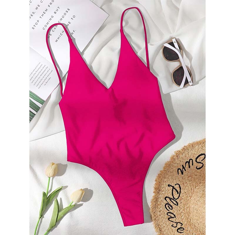 Rivertrip Thong One Piece Swimsuits Woman 2023 Swimwear Sexy Micro Trikini Swimming Suit for Women Bath Suit High Cut One-pieces