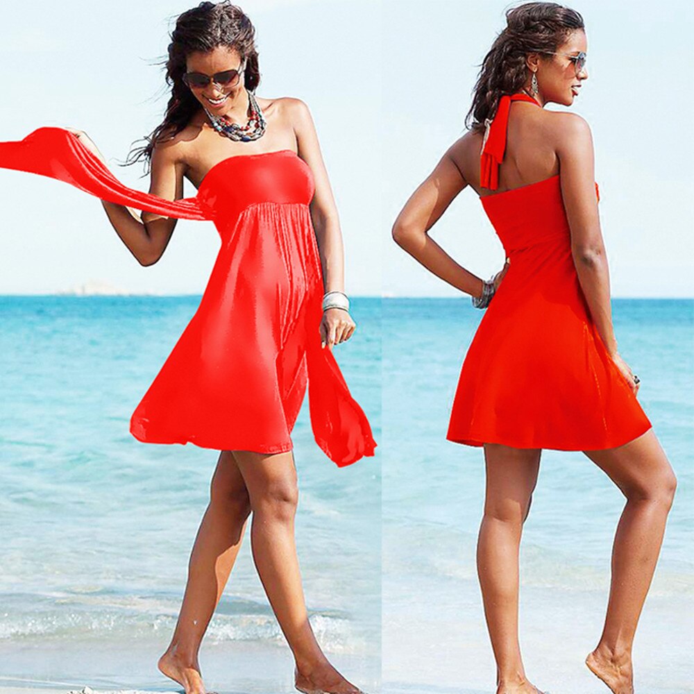 Sexy Women's Bikini Bandage Beach dress worn in many ways Seaside holiday skirt YF002