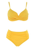 HOMGAO 2022 New Women Large Size Swimsuit Two Piece Bikini Set Sexy V-Neck Swimwear Bathing Suits Maillot De Bain Femme XL-4XL