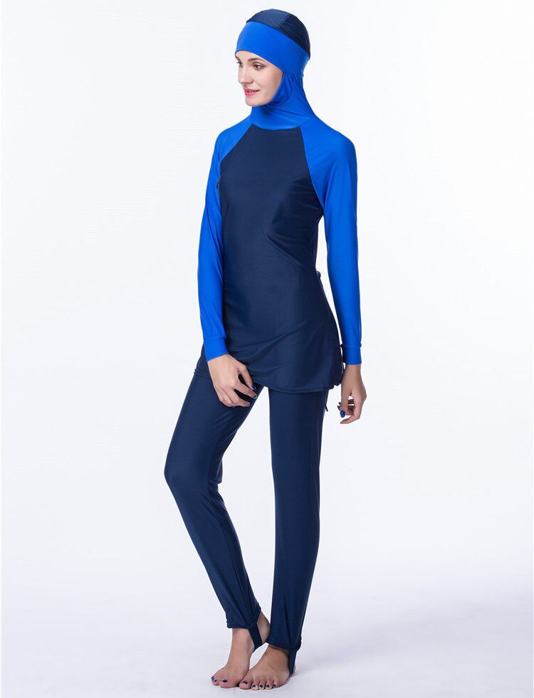 Muslim Swimming Suit for Women Cover Swimwear Abaya Abayas Hijab Long Sleeve Modest Swimsuit Burkini 2 Pcs Muslim Fashion