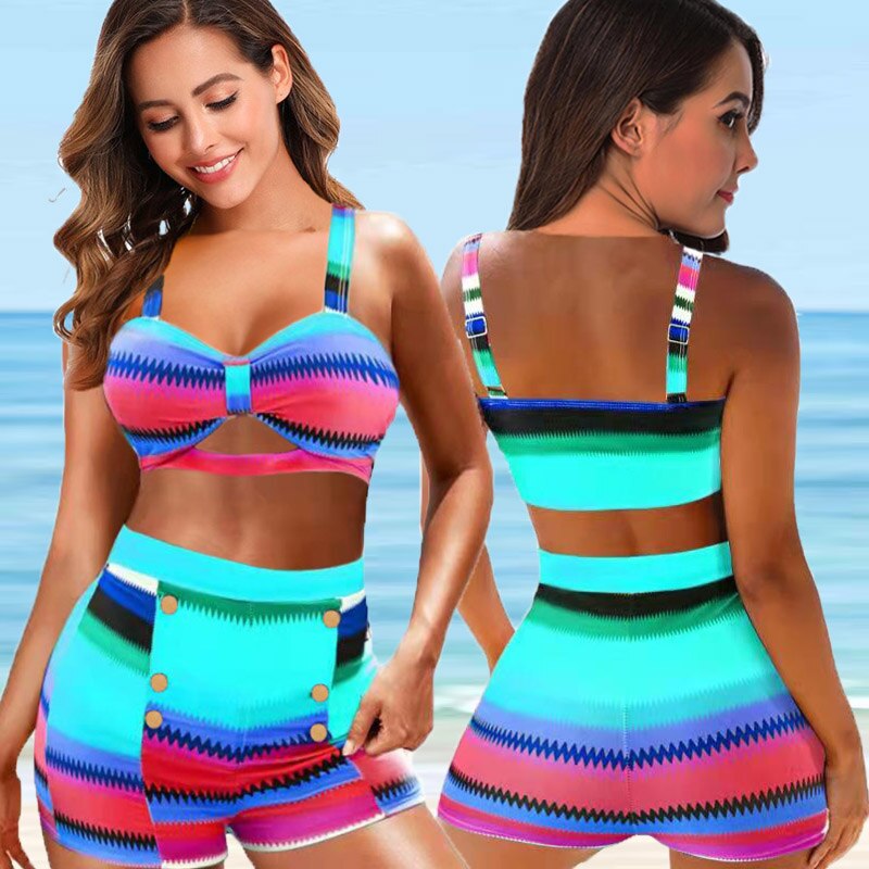 Sexy Print Swimwear Women Bikini 2022 Plus Size Swimsuit Female Biquini Brazilian Bikini Set Beachwear Bathing Suit Swimming 5XL