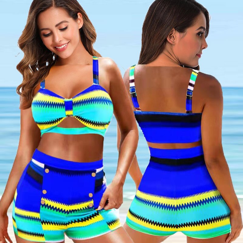 Sexy Print Swimwear Women Bikini 2022 Plus Size Swimsuit Female Biquini Brazilian Bikini Set Beachwear Bathing Suit Swimming 5XL