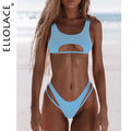 Hollow Out High Cut Micro 2-Piece Bikini Set