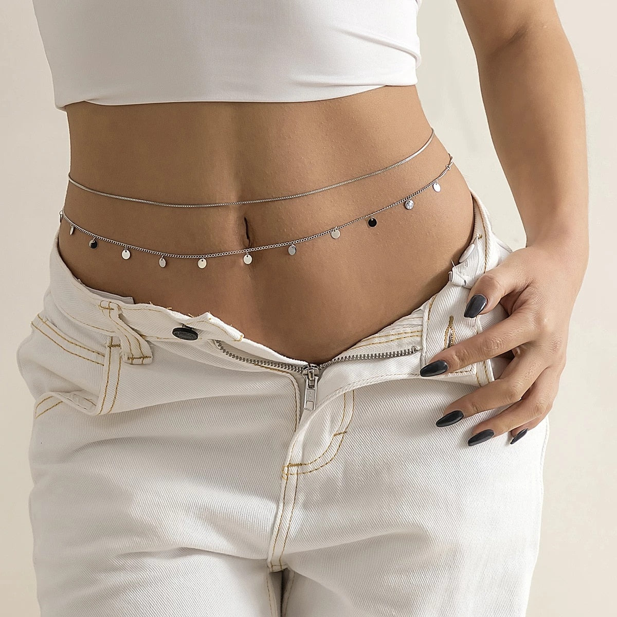 Butterfly Stainless Steel Belly Waist Chain