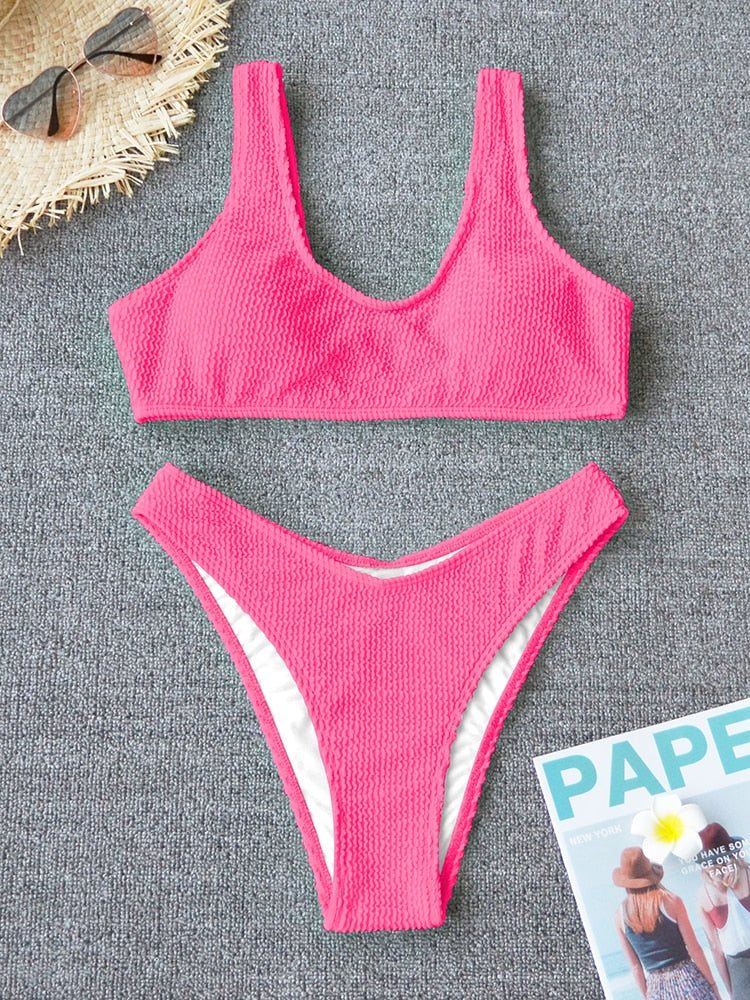 Push Up Thong Brazilian Bikini Set