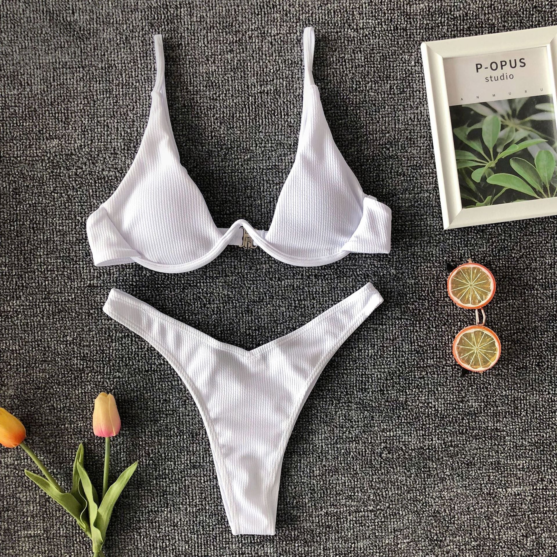Leopard Underwire Micro Thong Bikini Set