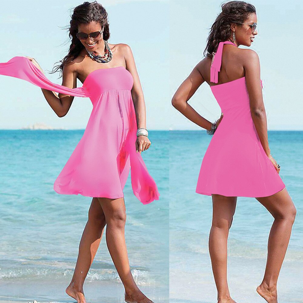 Sexy Women's Bikini Bandage Beach dress worn in many ways Seaside holiday skirt YF002