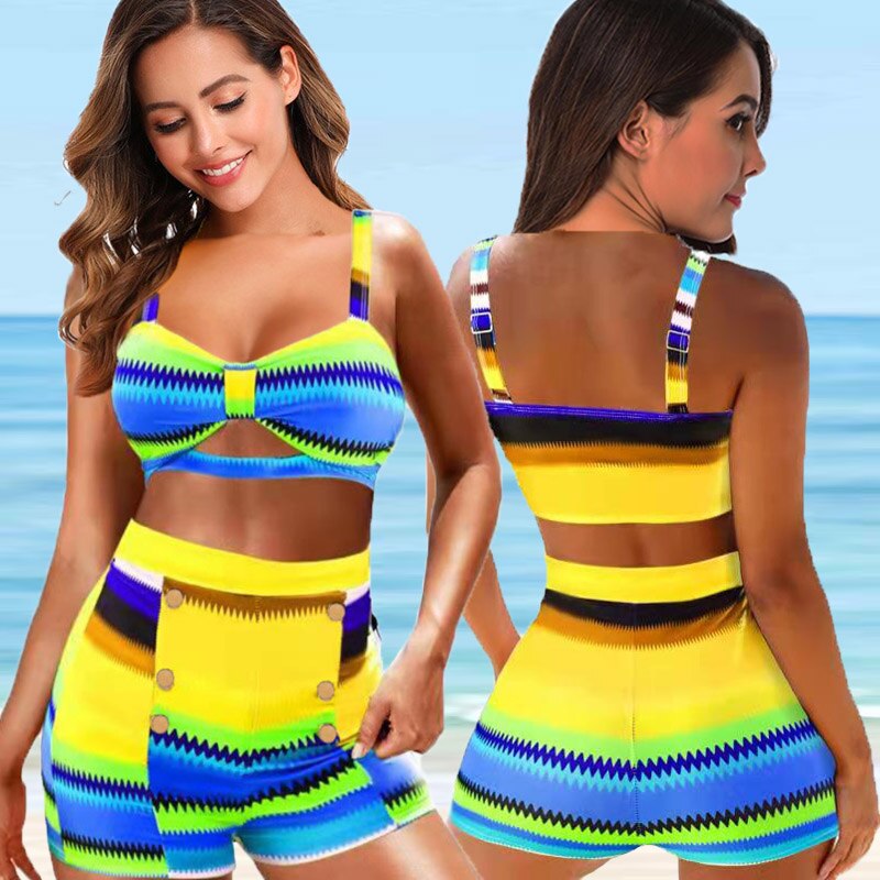 Sexy Print Swimwear Women Bikini 2022 Plus Size Swimsuit Female Biquini Brazilian Bikini Set Beachwear Bathing Suit Swimming 5XL