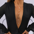 Pearl Tassel Harness Chest Body Chain