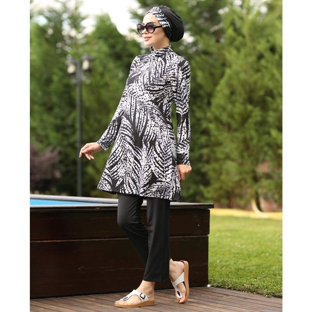 Muslim Modest Swimwear Hijab Swimsuit Women Swimming Suit Cover Ups Hijabs For Woman Burkini Islamic Long Sleeve Swim Bathing