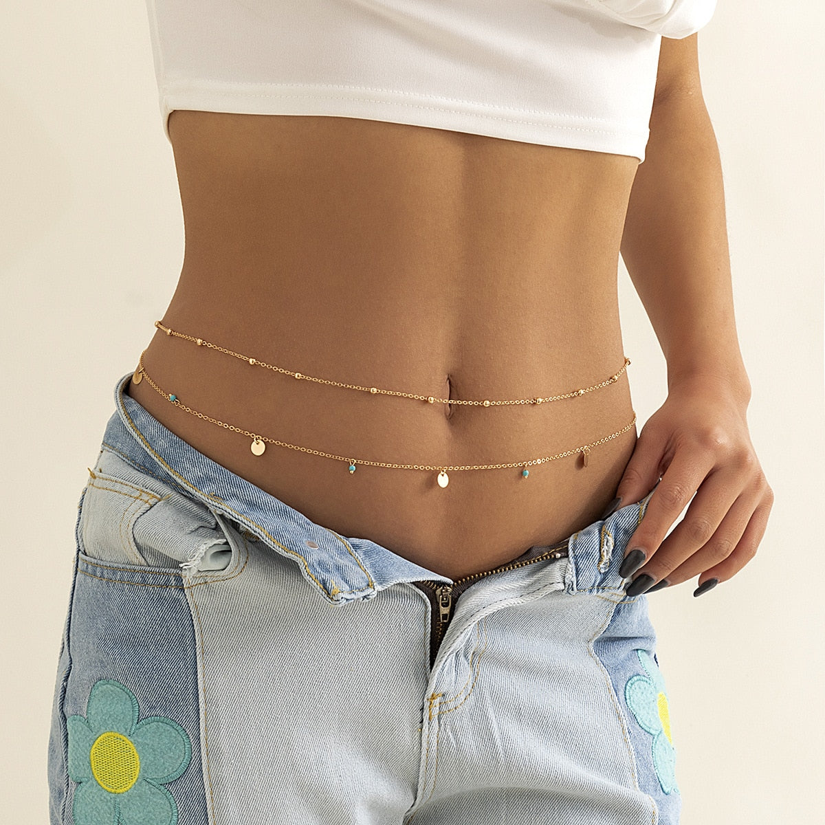 1pcs Belly Waist Chain Body Jewelry Women Sexy Chain Bikini Beach Body Chain Vintage Charm Jewelry