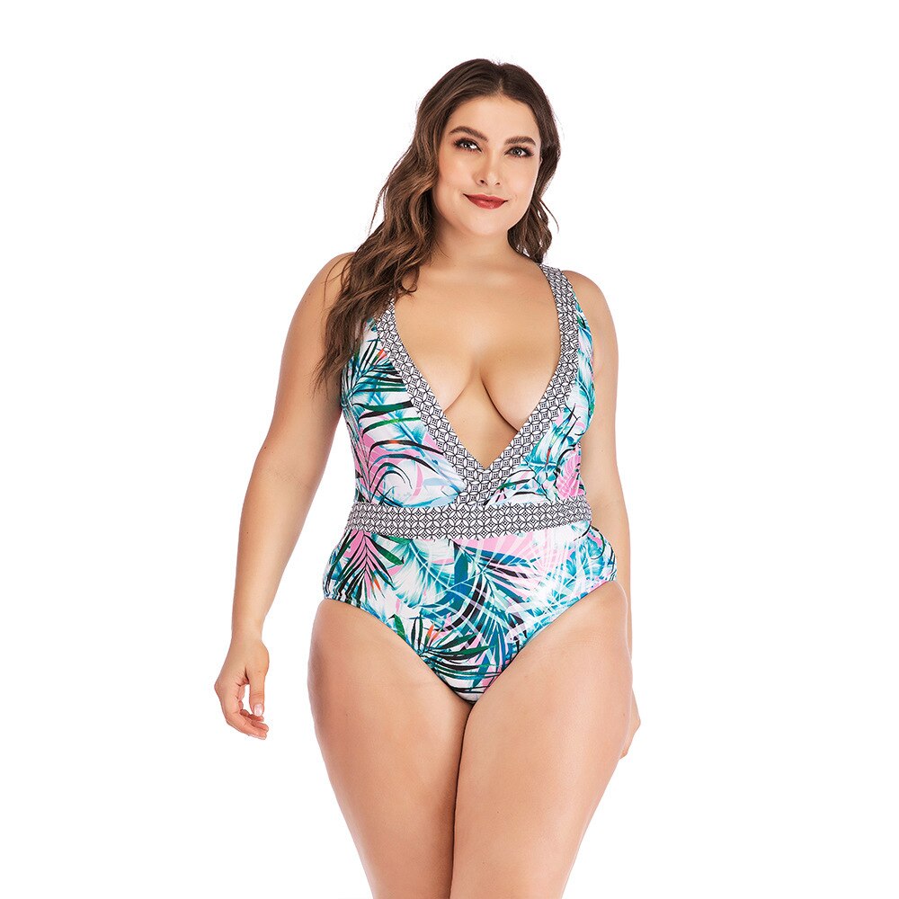 Solid Bikini Lotus Leaf Women Plus Size Swimsuit One Piece Swimwear Swimming Beach Buy A Bikini Get A Silk Scarf Randomly