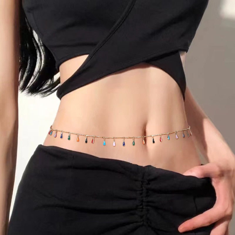 1pcs Belly Waist Chain Body Jewelry Women Sexy Chain Bikini Beach Body Chain Vintage Charm Jewelry