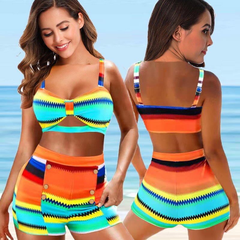 Sexy Print Swimwear Women Bikini 2022 Plus Size Swimsuit Female Biquini Brazilian Bikini Set Beachwear Bathing Suit Swimming 5XL