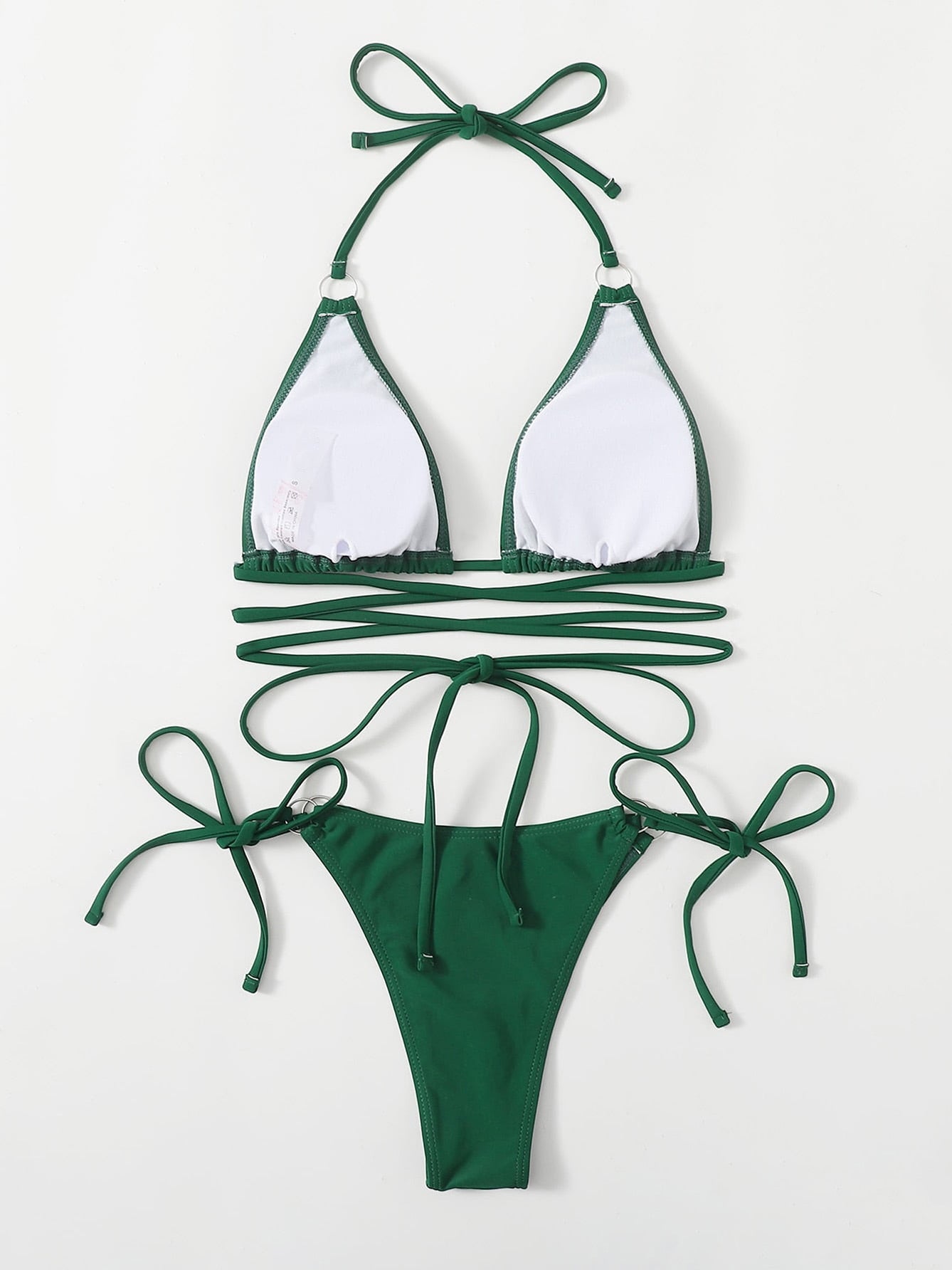 Criss Cross String Thong Micro Bikini Set