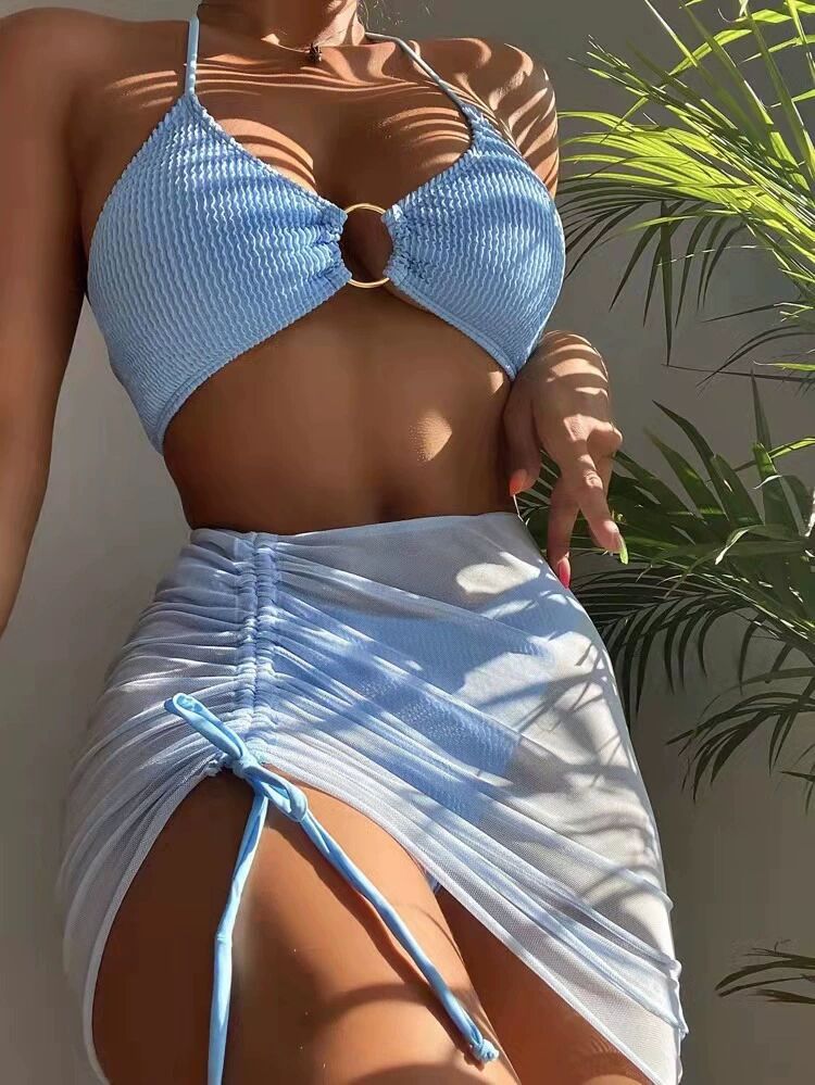 Brazilian Thong Bikini 2022 Women With Skirt Sexy Swimwear Female Padded Swimsuit Push Up Beachwear Bathing Suit Biquini Summer