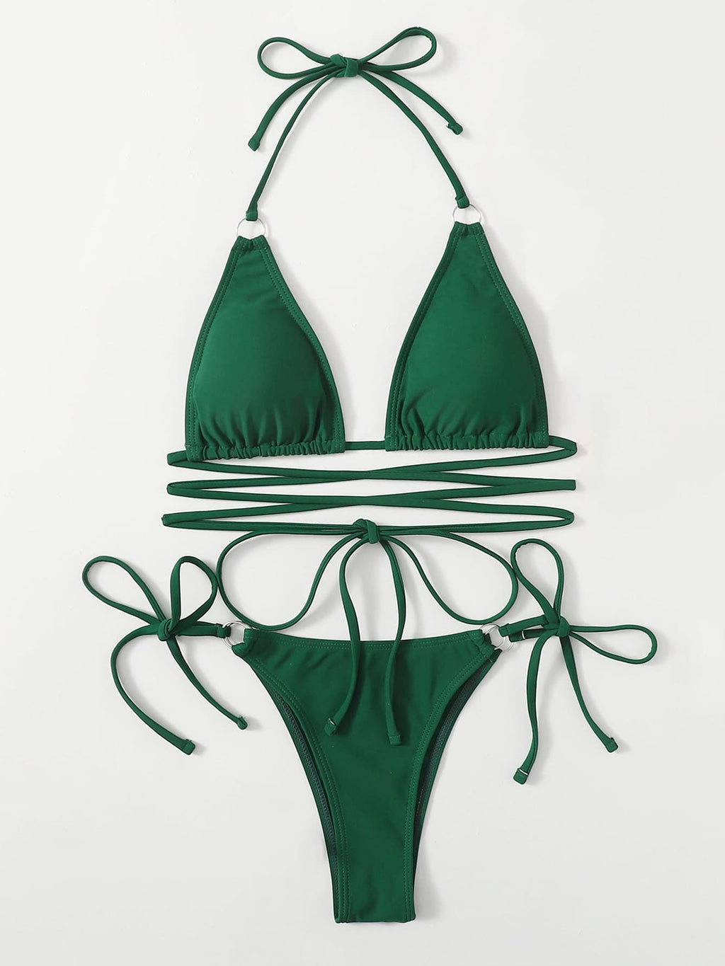 Criss Cross String Thong Micro Bikini Set