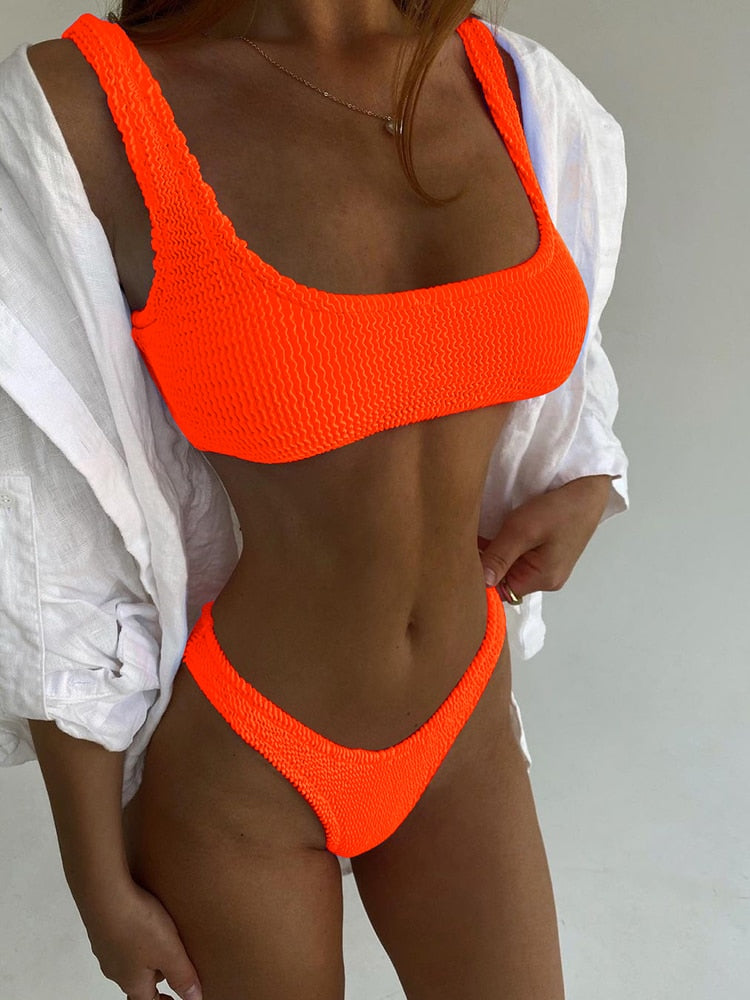 Push Up Thong Brazilian Bikini Set