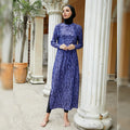 Islamic Swimwear Tunic Robe Print 3pcs Long Burkini Muslim Women Swimsuits For Women Swimming Bathing Surfing Wear Full Cover