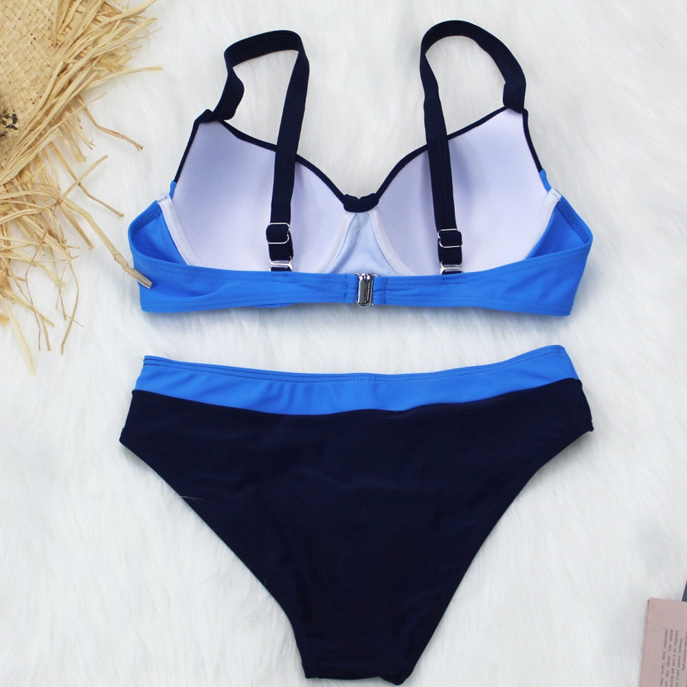 Women Swimwear Two Piece Bikini 2022 Swimsuit Sexy Push Up  Solid Biquini Bathing Suits Summer Beach Wear S~XL