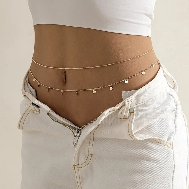 Butterfly Stainless Steel Belly Waist Chain