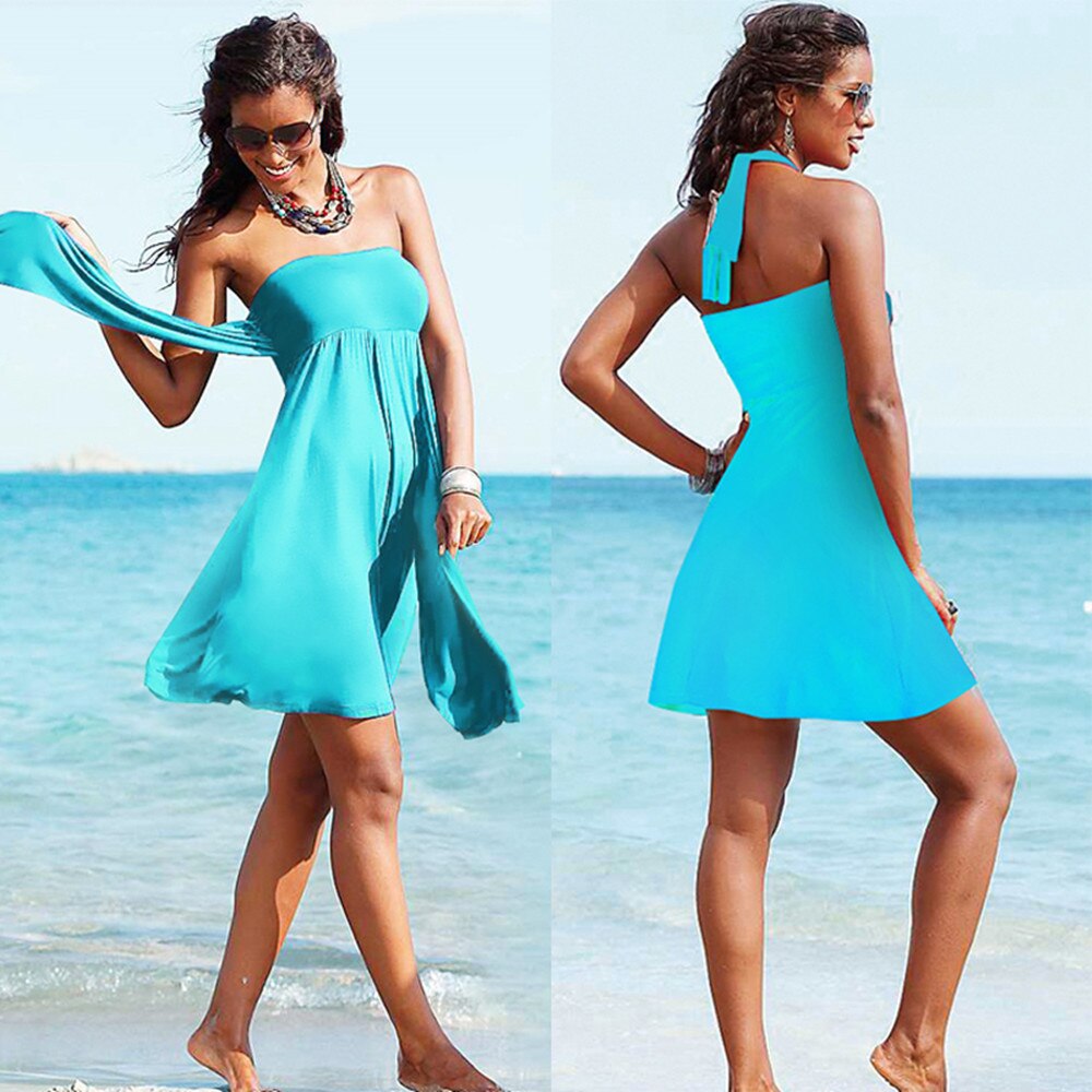 Sexy Women's Bikini Bandage Beach dress worn in many ways Seaside holiday skirt YF002