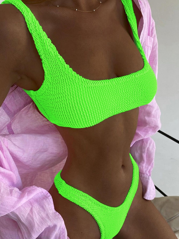 Push Up Thong Brazilian Bikini Set