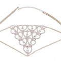 2021 Sexy Rhinestone Chain Thong Panties Bikini Jewelry for Women Luxury Heart Lingerie Crystal Body Chain Thong Jewelry Harness