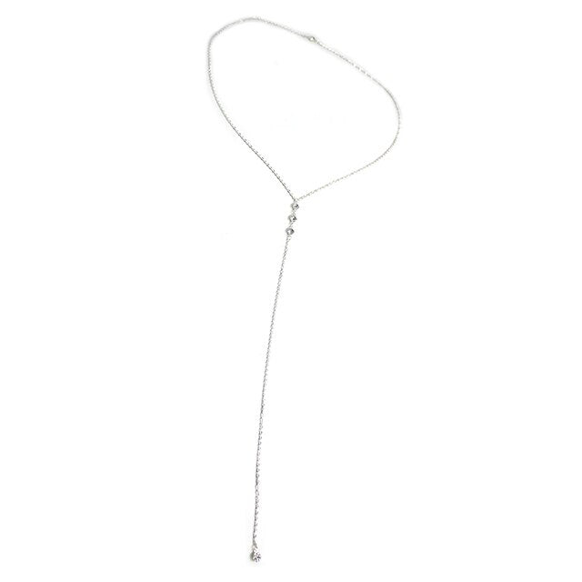 Boho Gold Crystal Beach Body Necklace